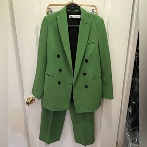 Green Zara Suit, size XS
